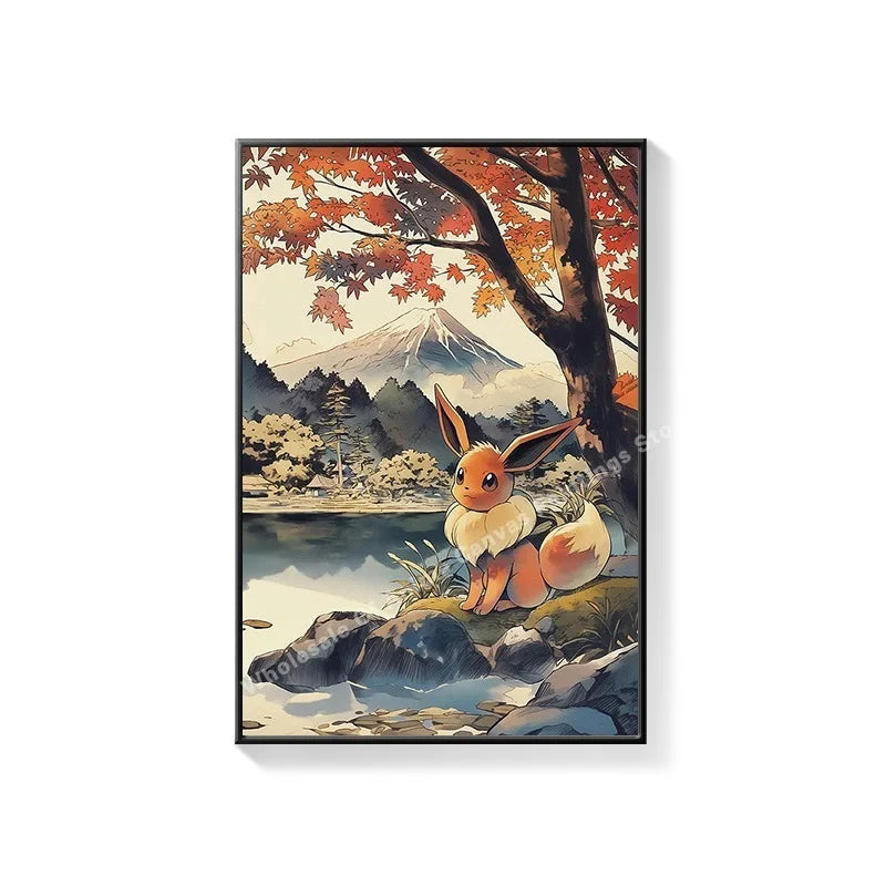 Decorations Pikachu Hanging Paintings Children's Room Cartoon Anime Mural