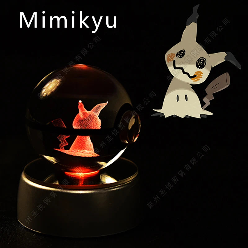 3D Pokemon crystal ball night light