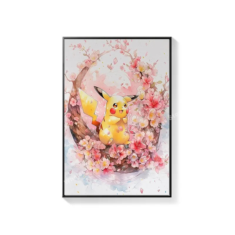 Pikachu anime mural for children's room