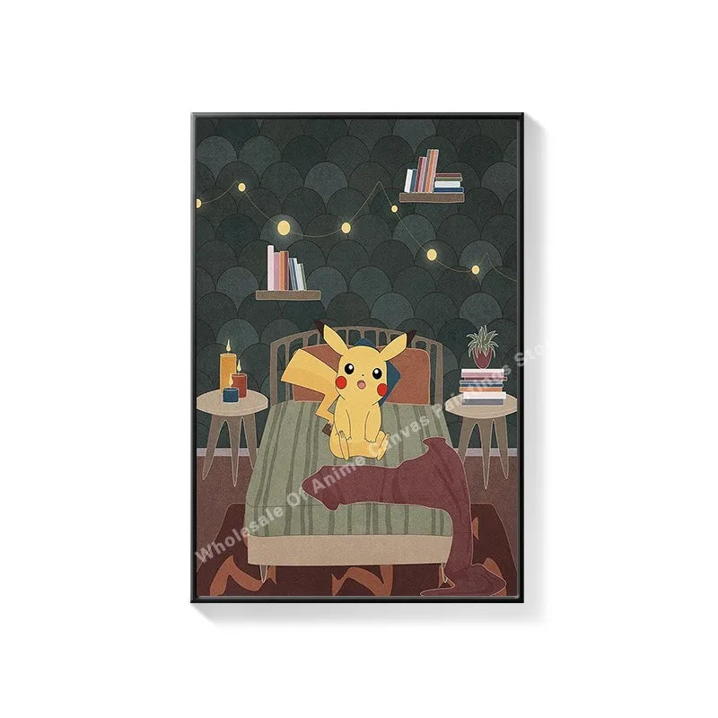 Decorations Pikachu Hanging Paintings Children's Room Cartoon Anime Mural