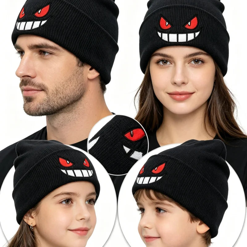 Potdemiel Pokemon Embroidered Knitted Hat WinterCute Cartoon Funny Hats or Women Men Beanies Knitted Warm Cool Hat