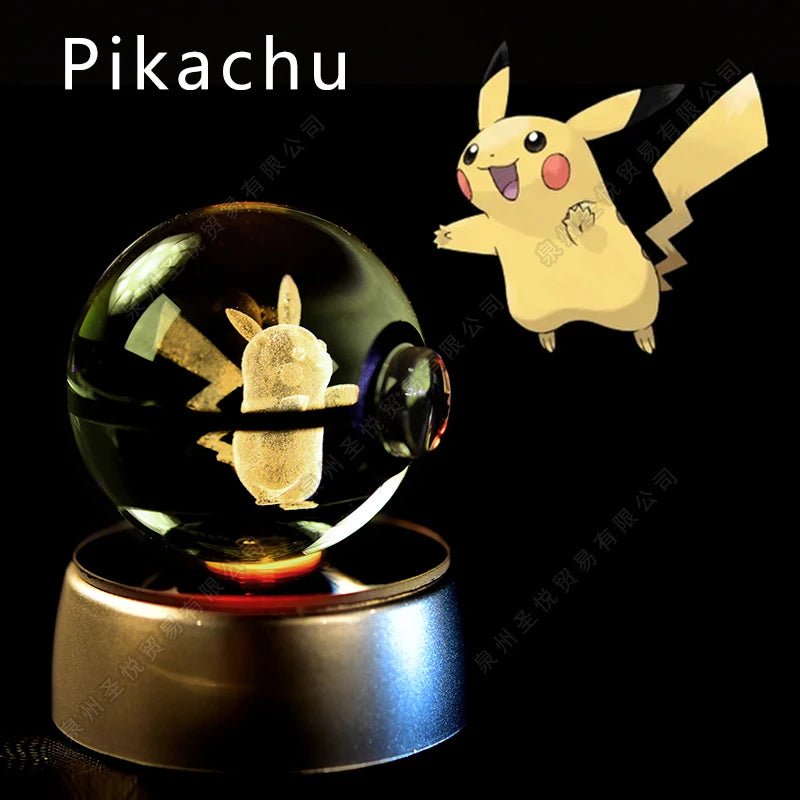 3D Pokemon crystal ball night light