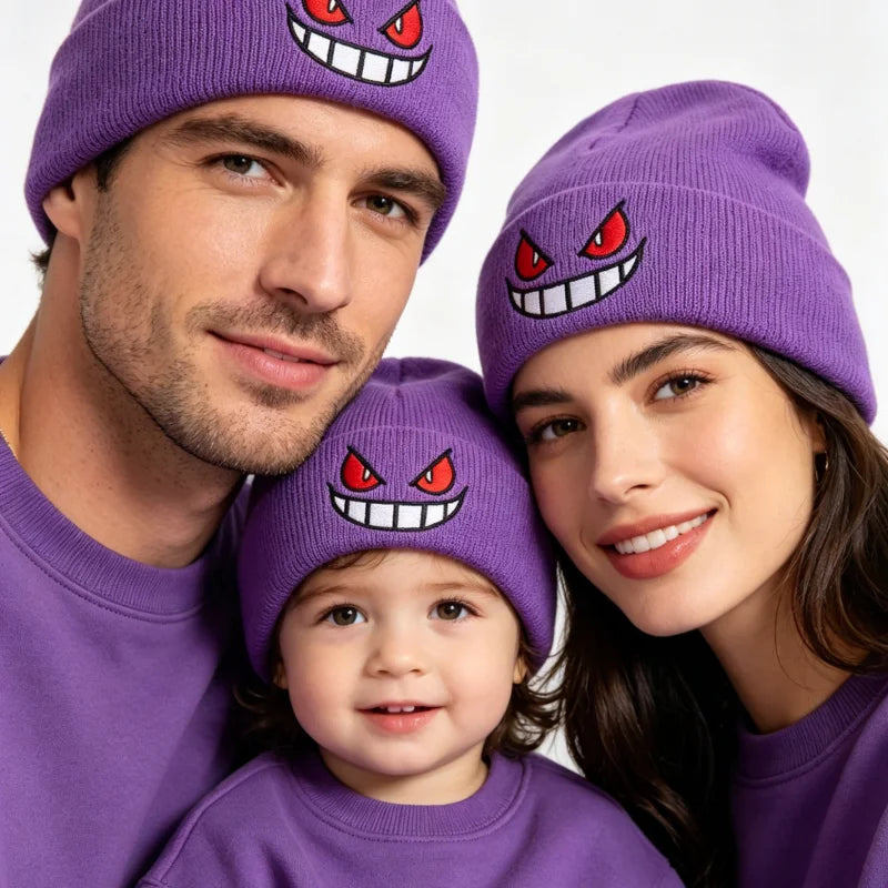 Potdemiel Pokemon Embroidered Knitted Hat WinterCute Cartoon Funny Hats or Women Men Beanies Knitted Warm Cool Hat