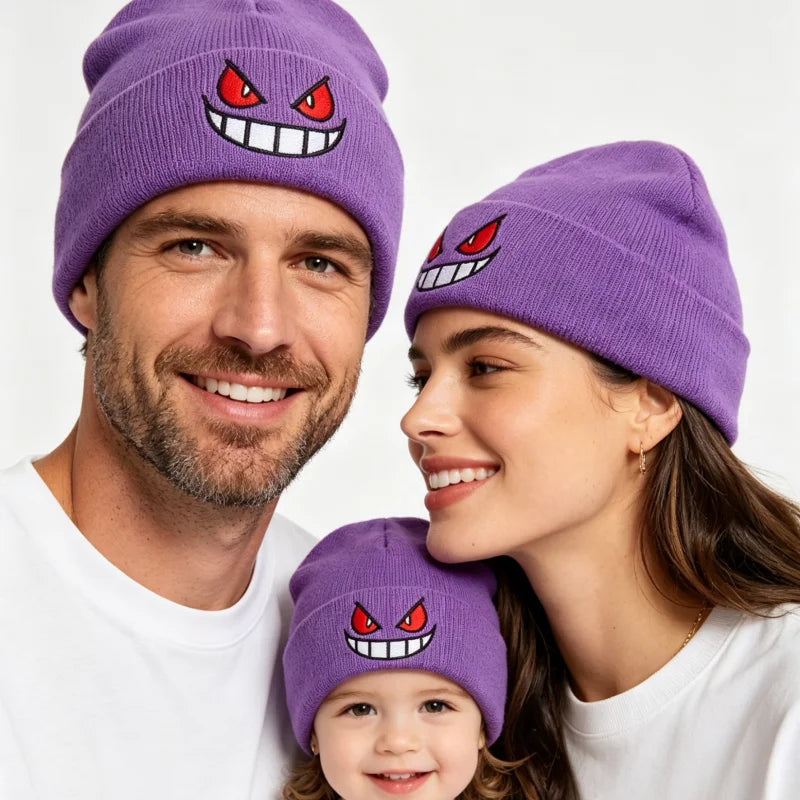 Potdemiel Pokemon Embroidered Knitted Hat WinterCute Cartoon Funny Hats or Women Men Beanies Knitted Warm Cool Hat