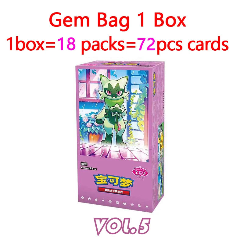 Original Pokemon Game Pack Cards Gem Pack Vol.1 Vol.2 Scarlet and Violet Trading PTCG Bag Box Deck Ibrahimovic Pikachu Card Gift