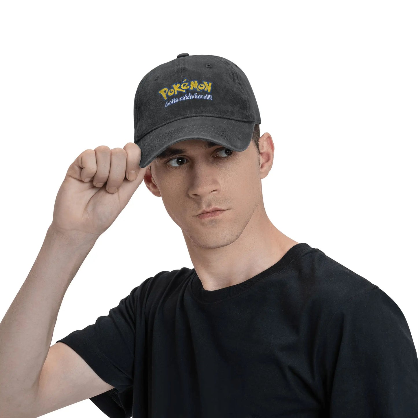 Pokemon Logo Cap  Pikachu Funny Baseball Cap Hats Visor Protection Snapback Cotton tops gorras