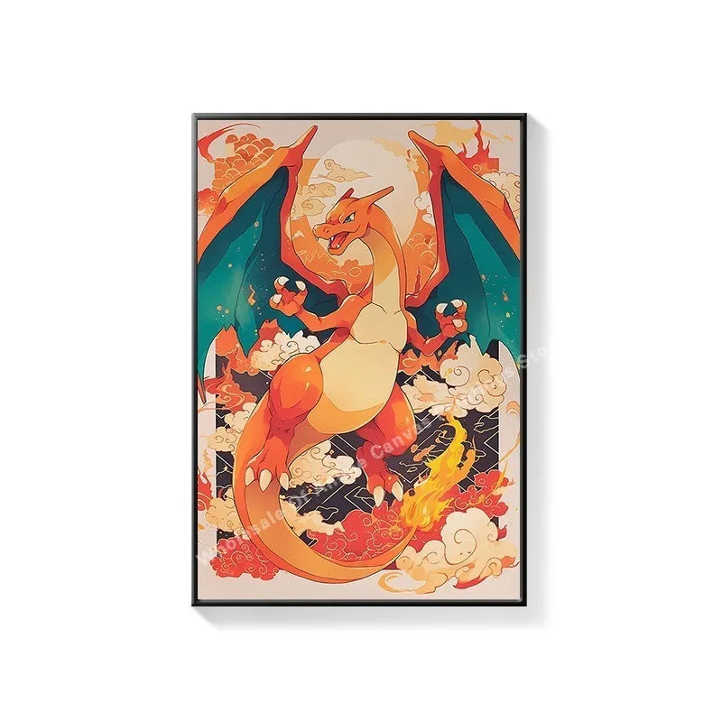 Pikachu anime mural for children's room