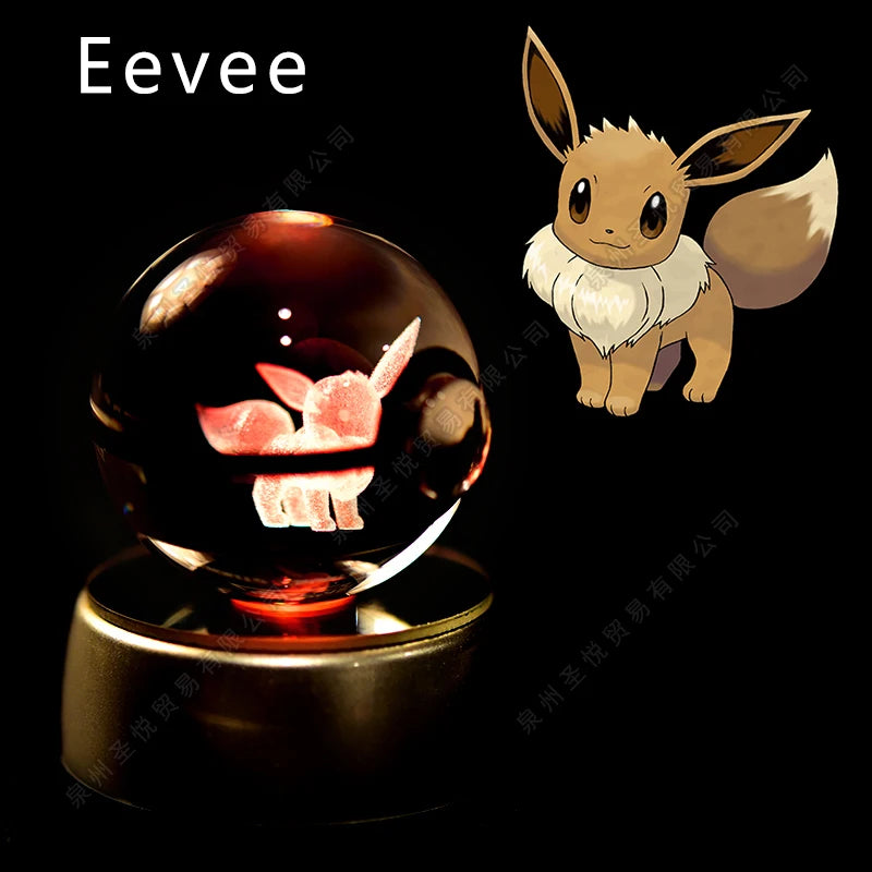 3D Pokemon crystal ball night light