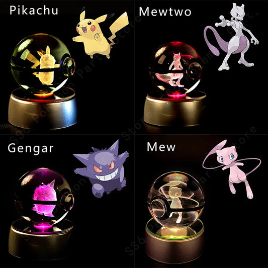 3D Pokemon crystal ball night light