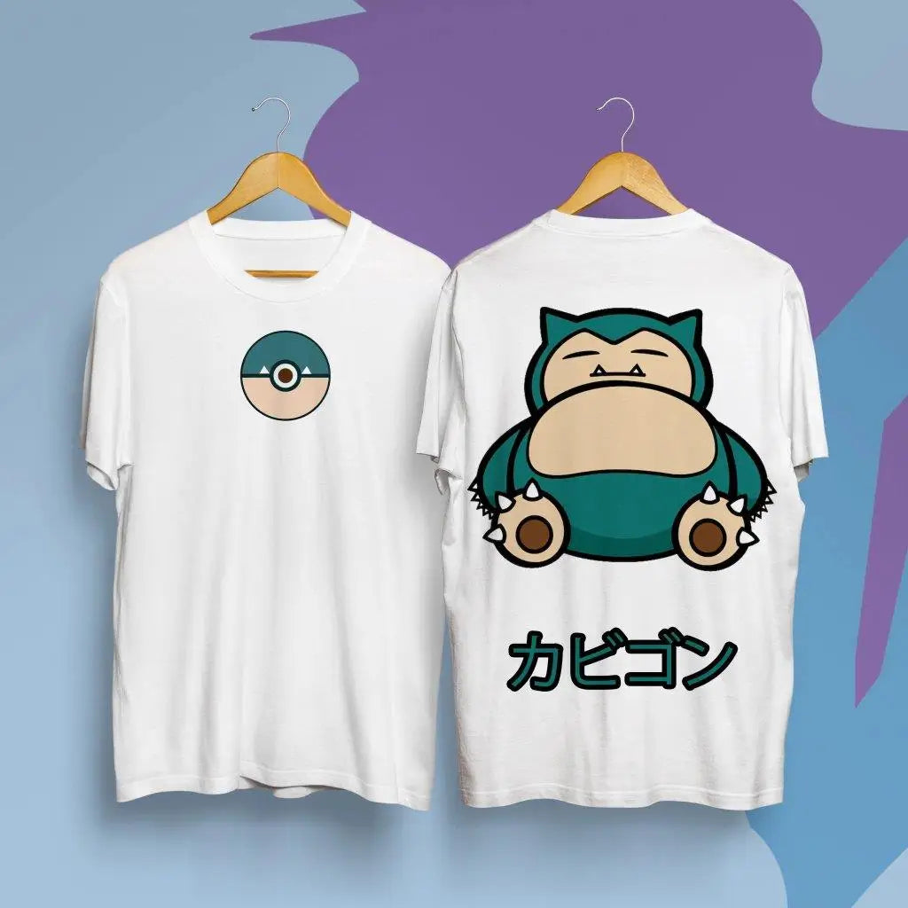 Pokemon Snorlax T Shirt Unisex Cotton Short Sleeve