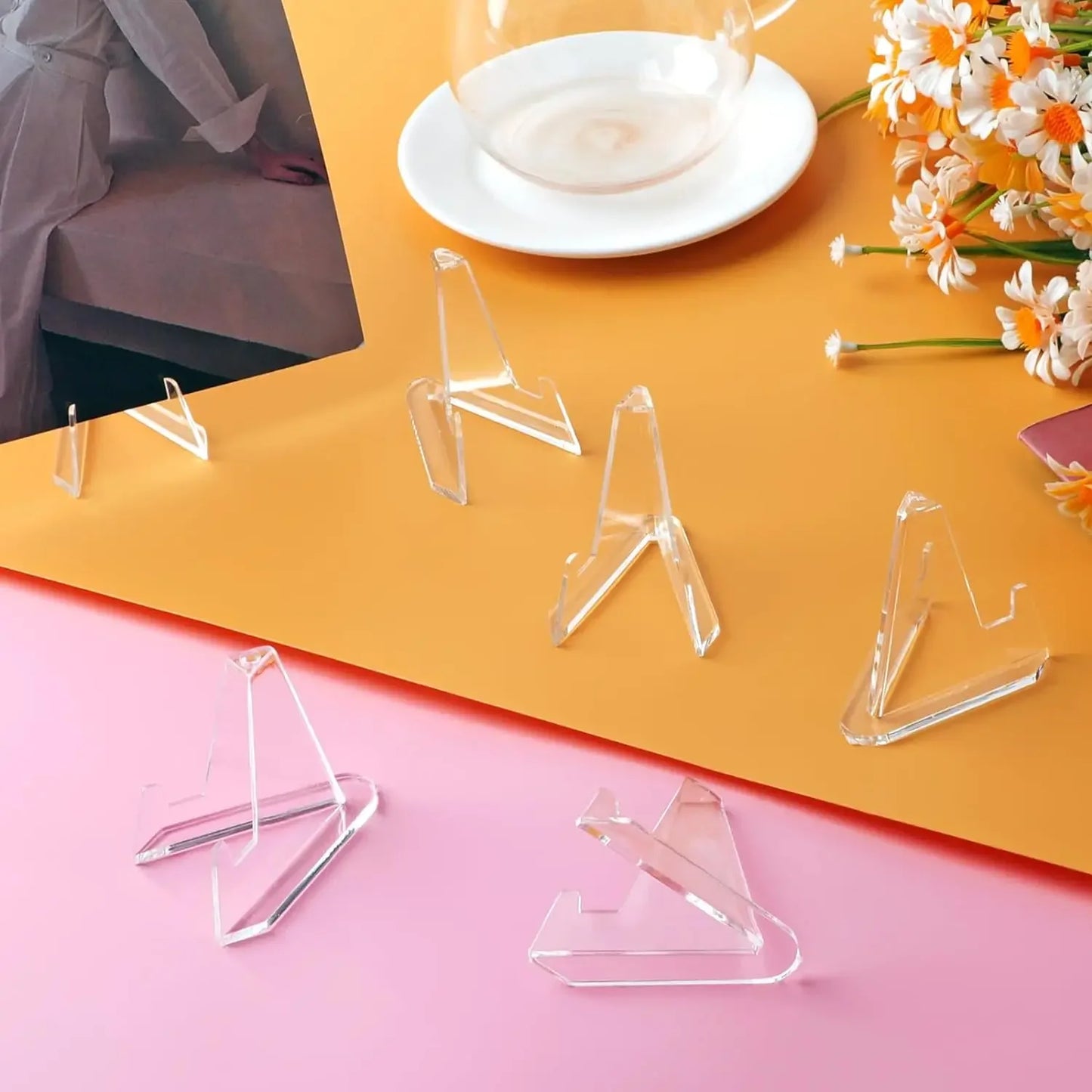1-10Pcs Card Display Stand Acrylic Easel Card Display Sports Card Holder Coin Display Stand Holders Trading Trading Card Stand