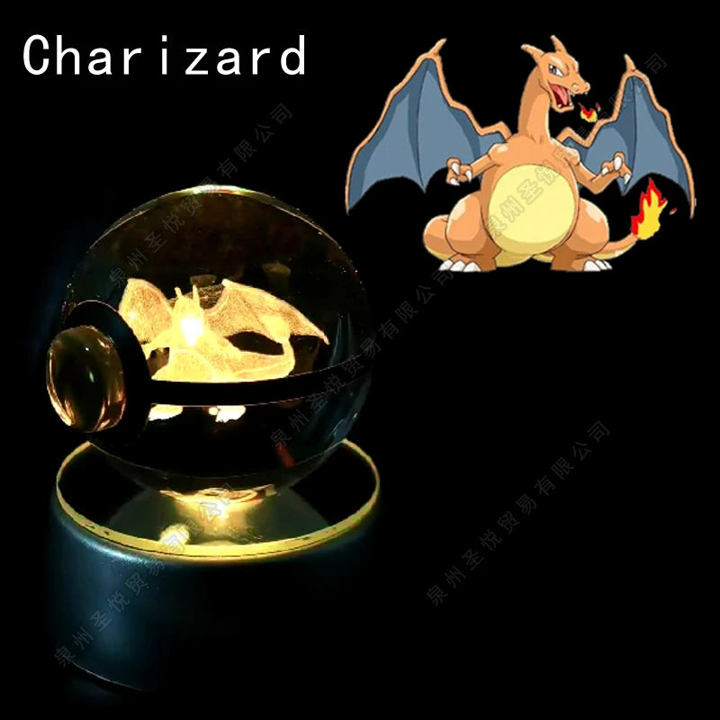 3D Pokemon crystal ball night light
