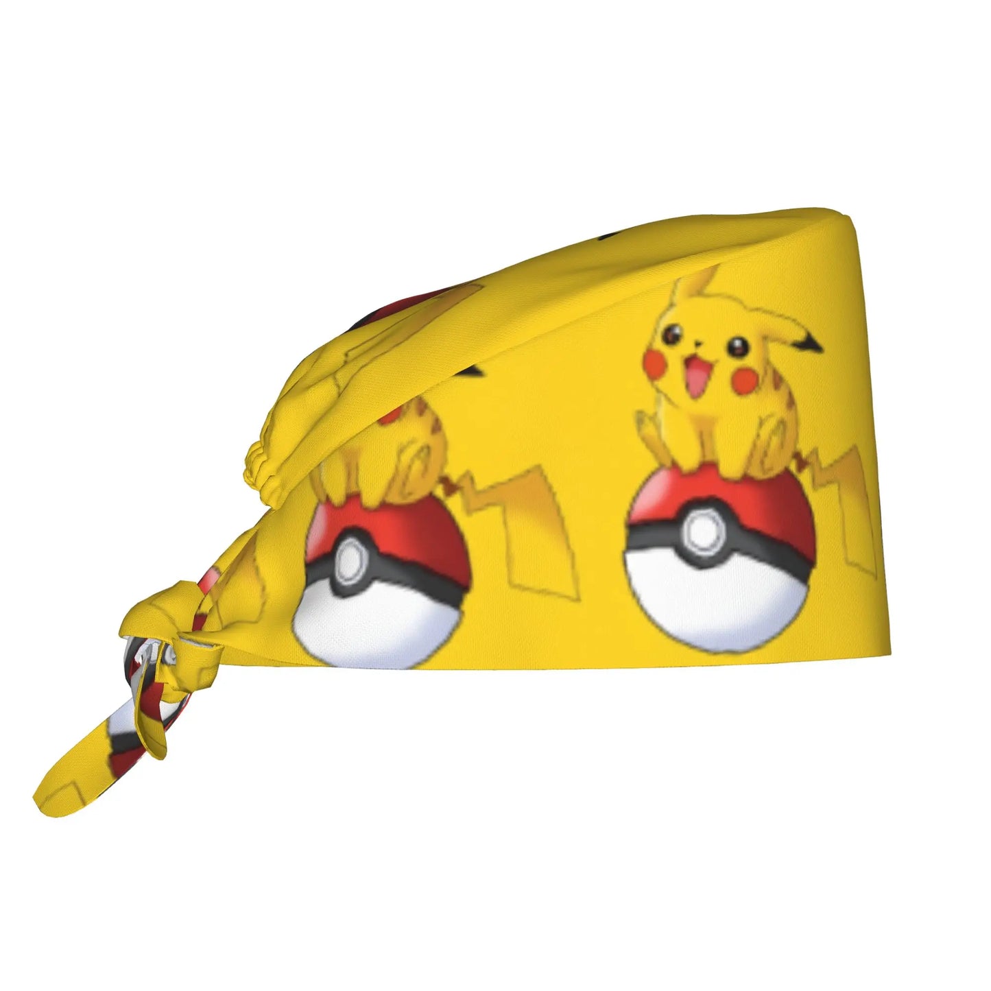 Custom Adjustable Pokemoned P-Pikachus Working Hat Women Men Thunderbolt Cute Printed Surgical Hat for Chef