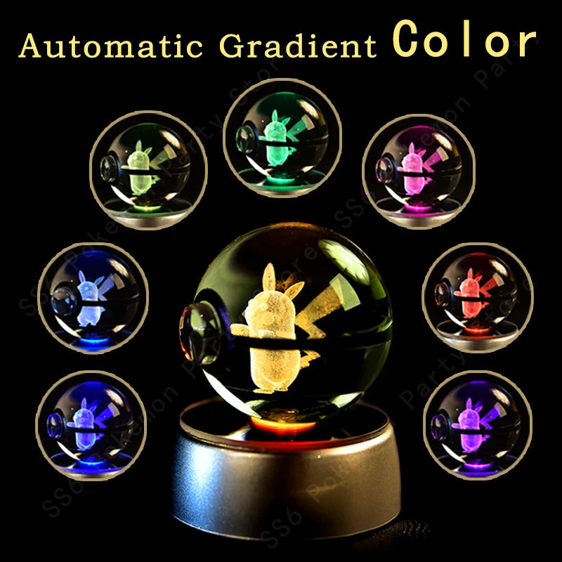 3D Pokemon crystal ball night light