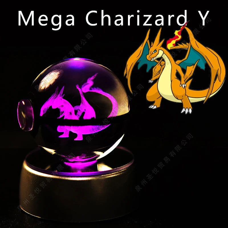 3D Pokemon crystal ball night light