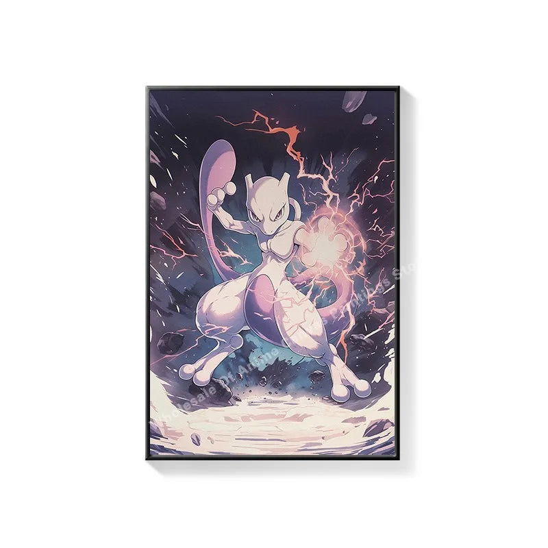 Pikachu anime mural for children's room