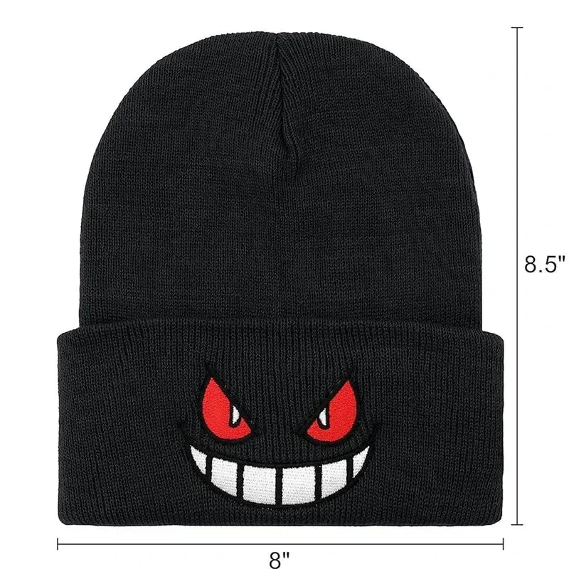Potdemiel Pokemon Embroidered Knitted Hat WinterCute Cartoon Funny Hats or Women Men Beanies Knitted Warm Cool Hat