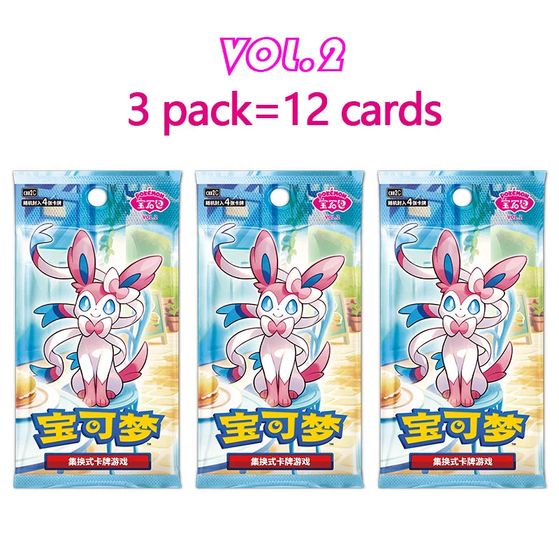 Original Pokemon Game Pack Cards Gem Pack Vol.1 Vol.2 Scarlet and Violet Trading PTCG Bag Box Deck Ibrahimovic Pikachu Card Gift