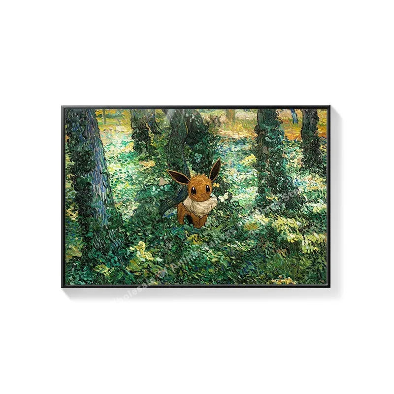 Decorations Pikachu Hanging Paintings Children's Room Cartoon Anime Mural