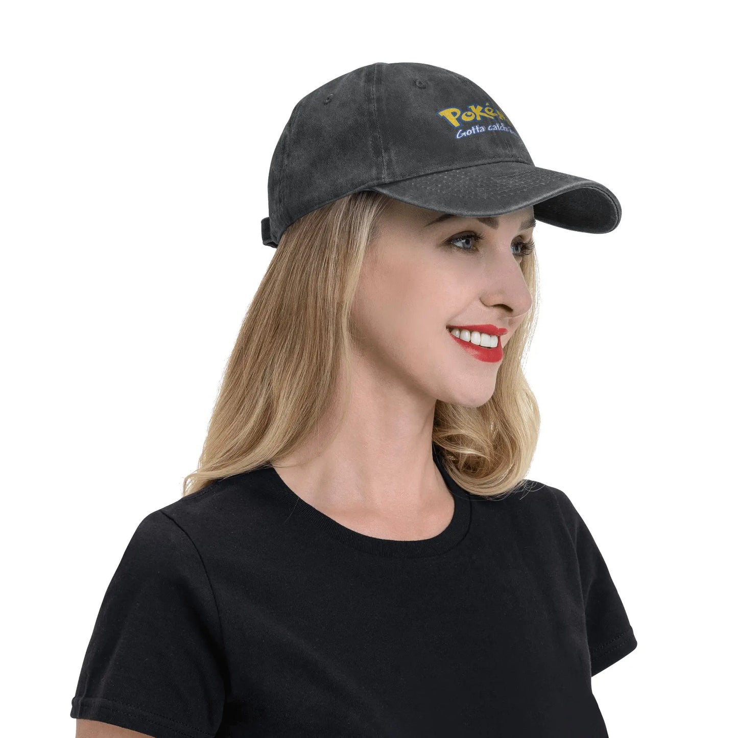 Pokemon Logo Cap  Pikachu Funny Baseball Cap Hats Visor Protection Snapback Cotton tops gorras